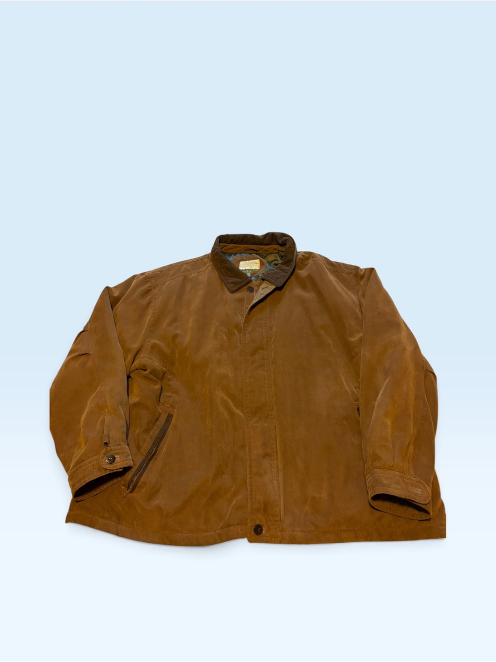 Cabelas Mens Brown Casual Jacket - Classic Collar 3XL .